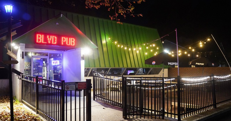 Exterior, entrance to restaurant