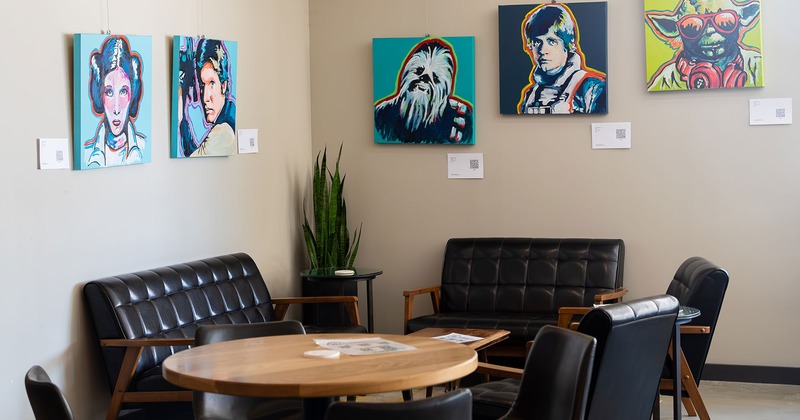 Interior, lounge seating space