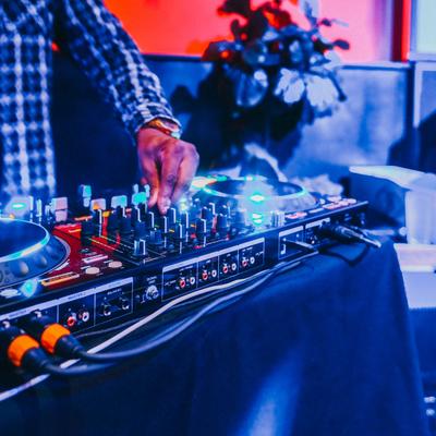 A DJ playing music