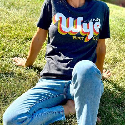 A model wearing a Wye Beer Co. t shirt.