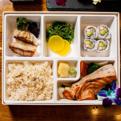 Salmon Bento box.