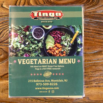 The vegetarian menu.