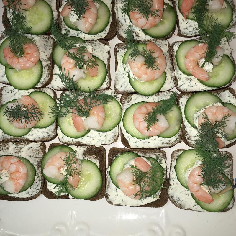 Shrimp, Cucumber & Dill Canapes photo