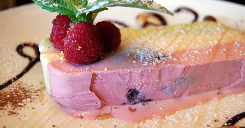 Raspberry semifreddo