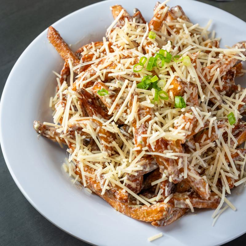 menu item 8 of 67, Rosemary Garlic Parmesan Fries - GF & VE