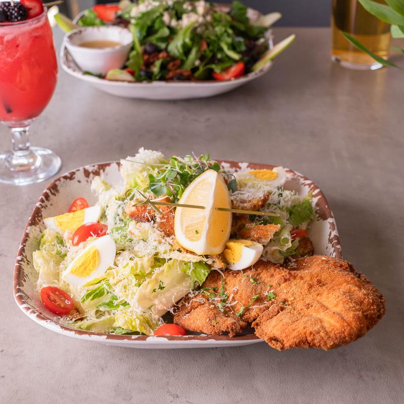 Chicken Schnitzel Caesar Salad photo