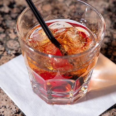 The Manhattan cocktail.