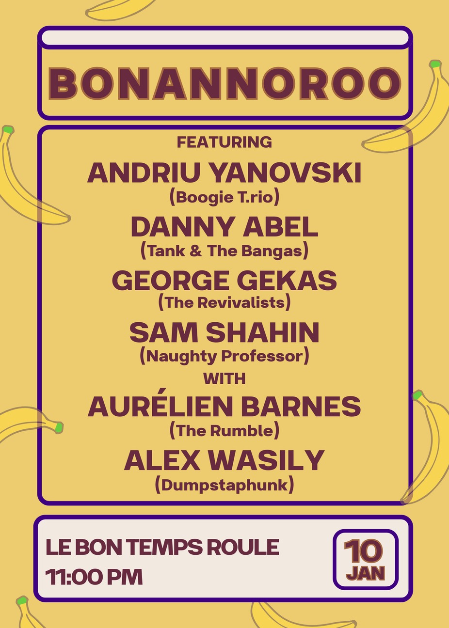 BONANNOROO 2026 featuring George Gekas, Sam Shahin, Alex Wasily, Danny Abel, Andriu Yanovski, & Aurelien Barnes event photo