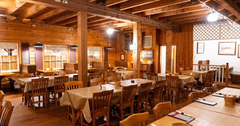 Spacious and cozy interior dining area