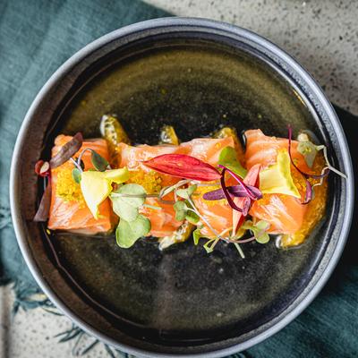 Salmon Crudo.