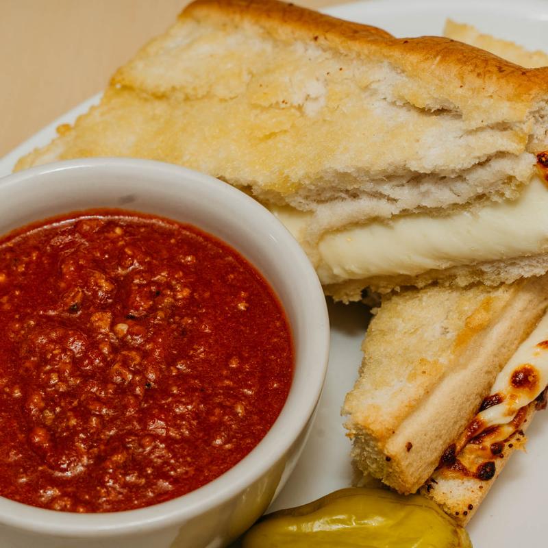 Grilled Mozzarella Cheese on Garlic Bread photo