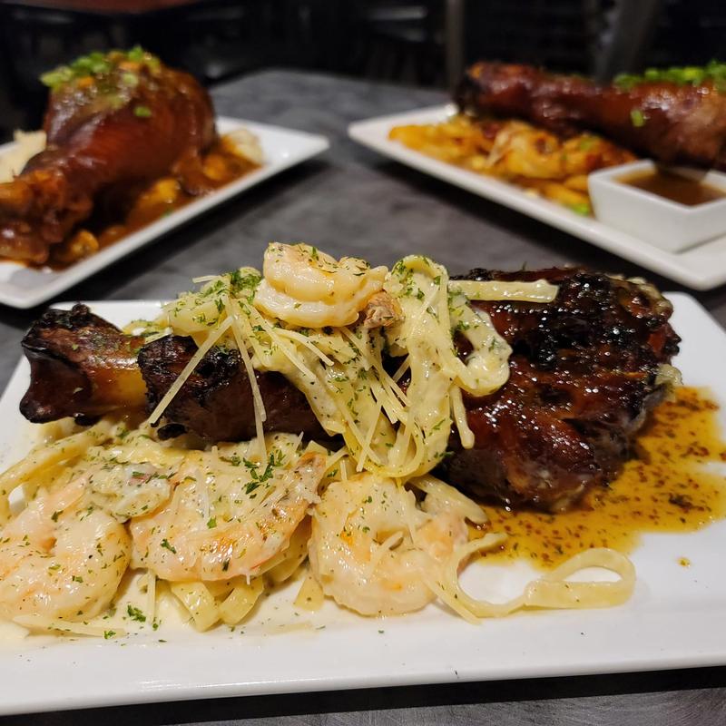 Glazed Alfredo Turkey Leg photo