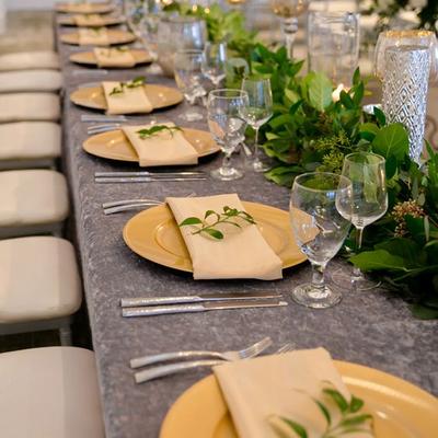 Decorated long table