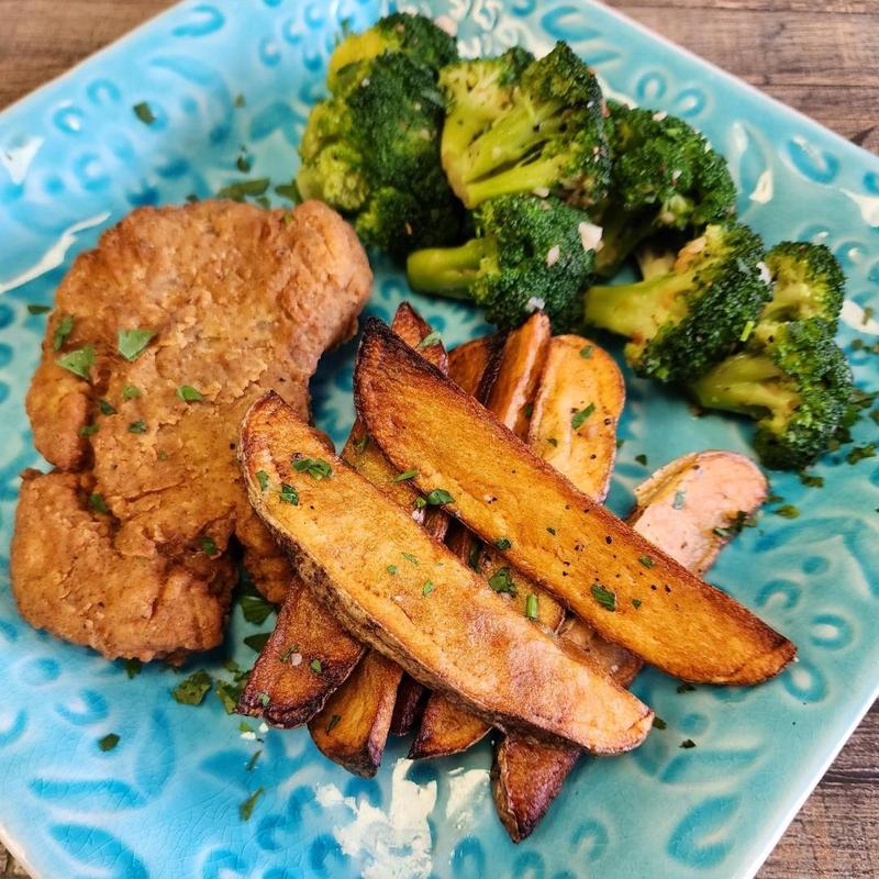 Vegan Chicken Cutlet Dinner photo