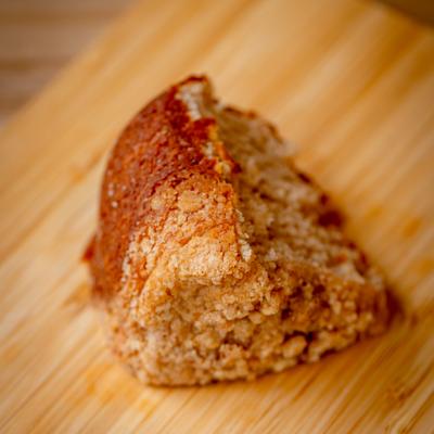 Piece of crumb cake.