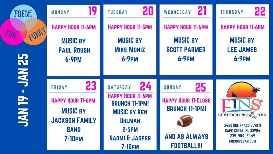 Weekly Event Calendar! event photo