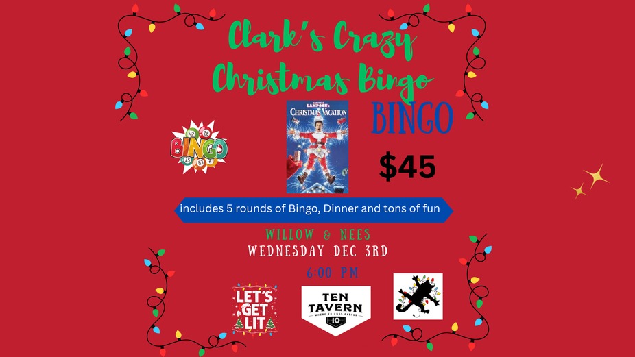 🎄 Christmas Vacation Dinner & Bingo Night at Ten Tavern! event photo