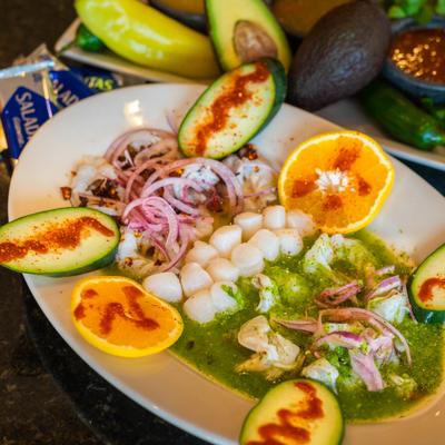 Aguachile plate.