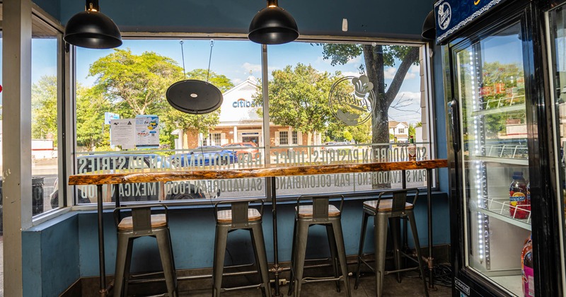 Bar table and stools