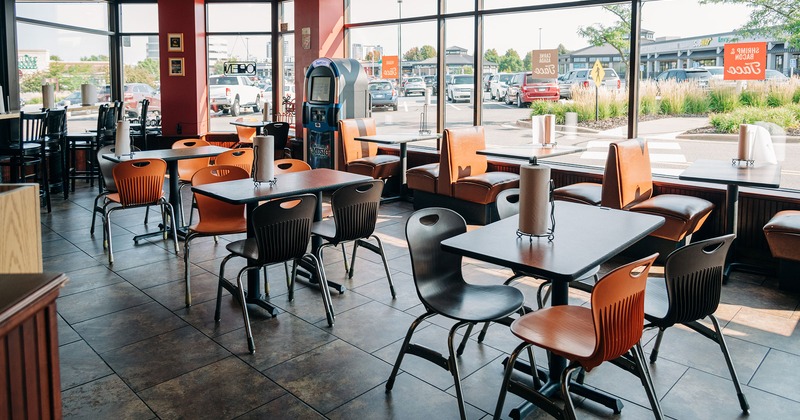 Interior, dining seating