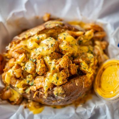 Blackened Shrimp Baked Potato.