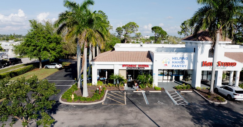 Aerial view to the restaurant