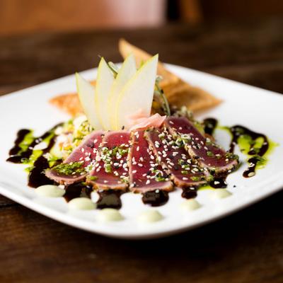 Sesame Encrusted Ahi Tuna.