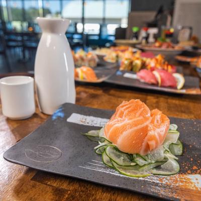 Salmon Sashimi.
