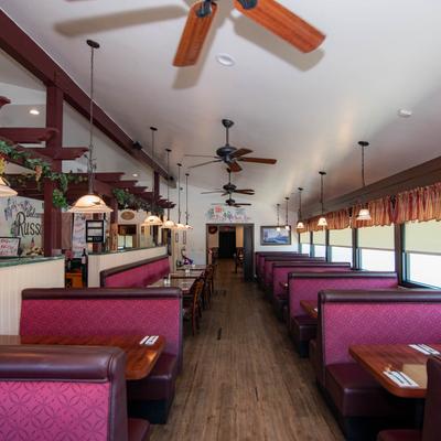 Interior, dining area.