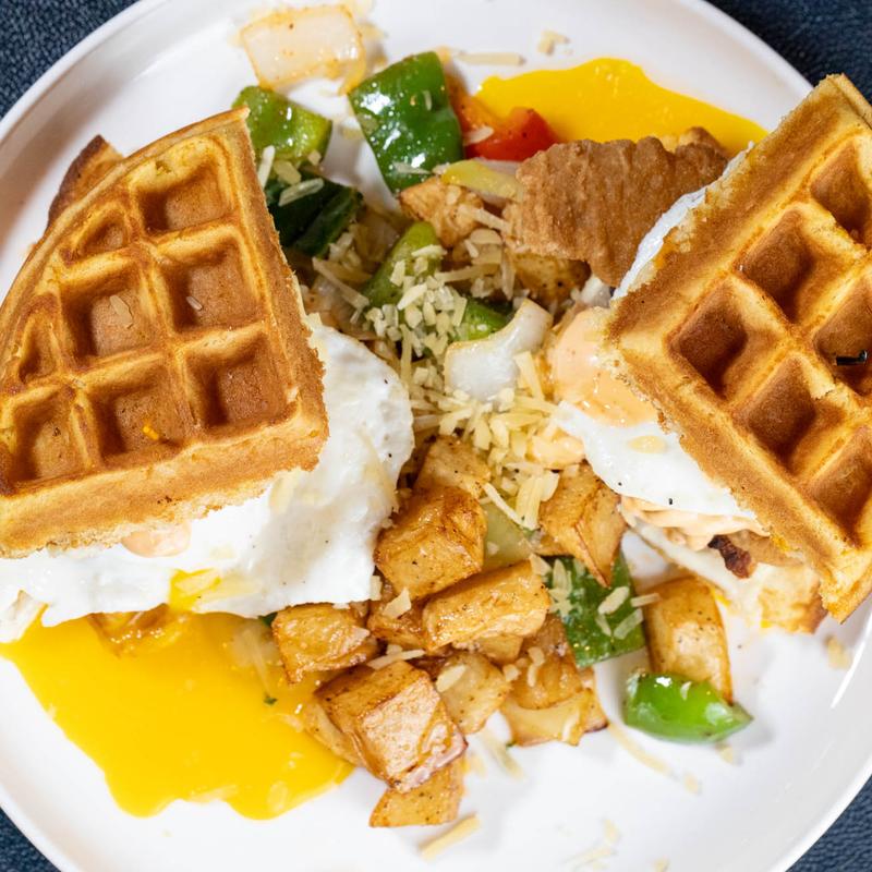 menu item 6 of 9, Sweet Potato Waffle Sliders