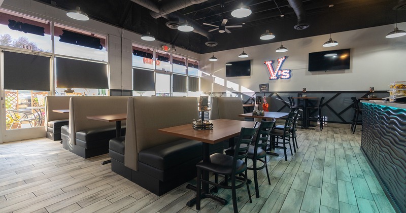 Restaurant interior, dining area