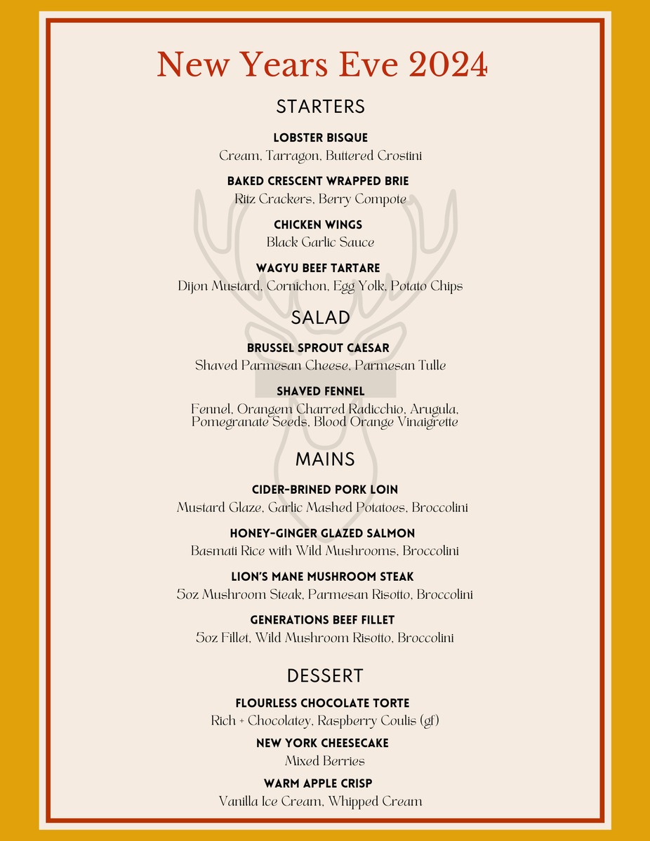 New Year's Eve Prix Fixe Menu event photo