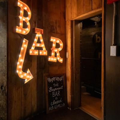 Bar neon sign.