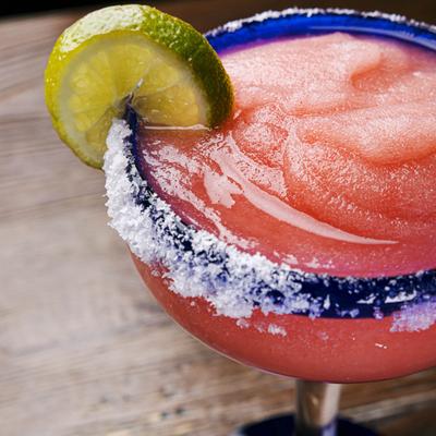 Strawberry frozen margarita.