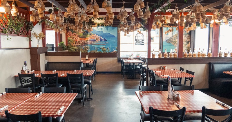 Interior tables ready for guests