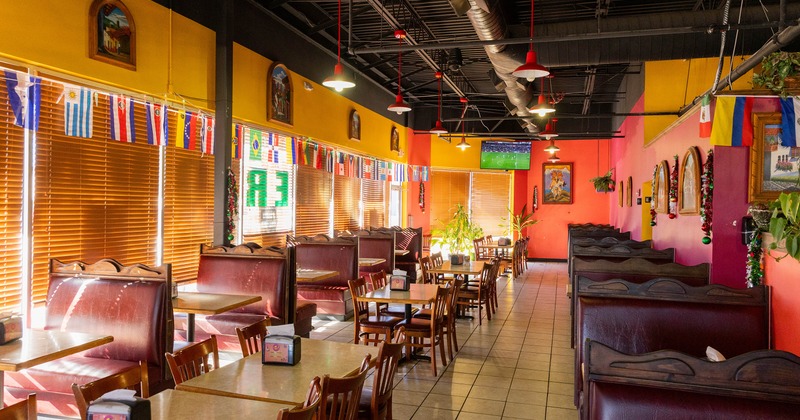 Spacious interior dining area
