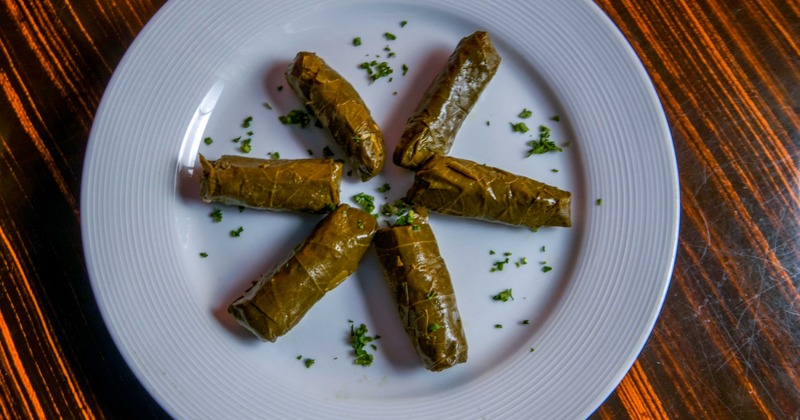 Dolma dish, top view