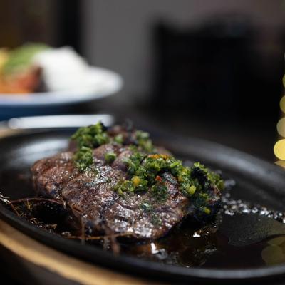 Santee beef liver in tomato onion sauce.