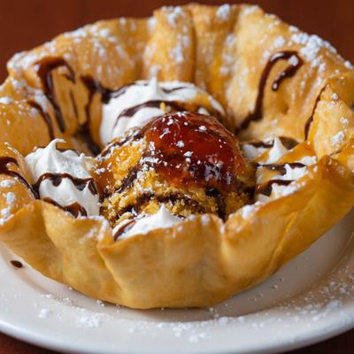 Fried Ice Cream on fried dough