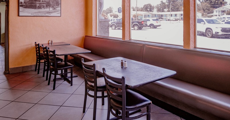 Interior seating area by the window
