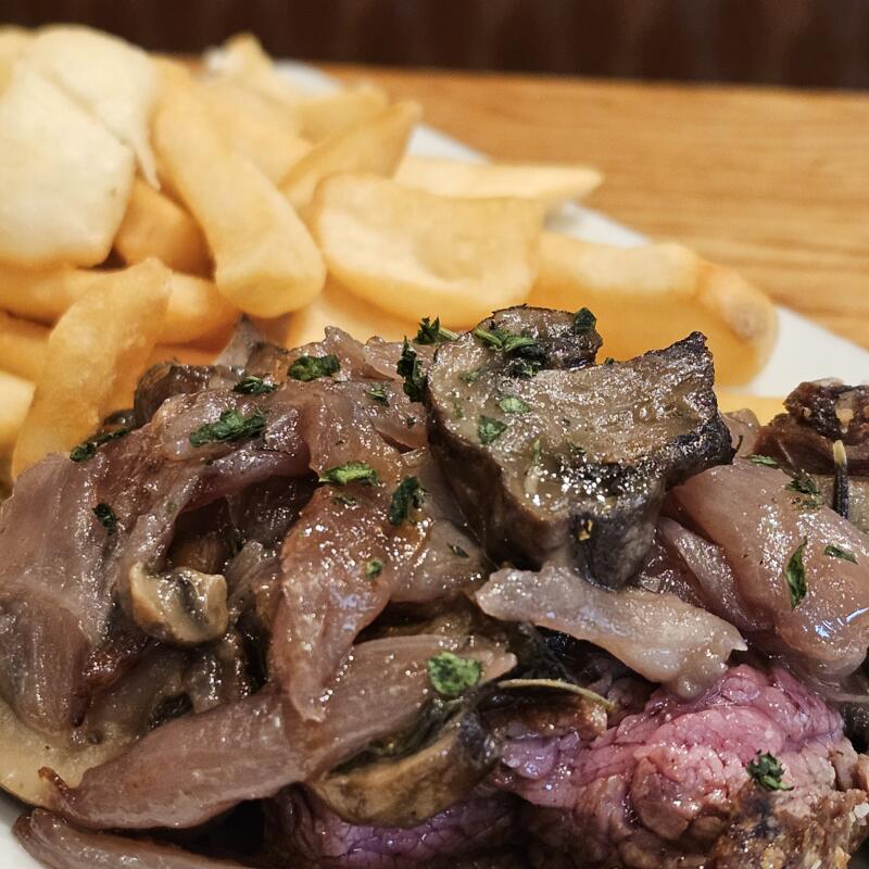 Smothered Sliced Flank Steak photo