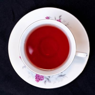 Cup of tea, top view