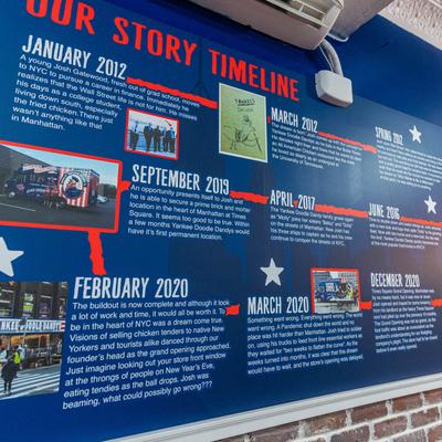 The origin story of the restaurant.