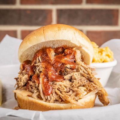 Pulled pork BBQ sandwich