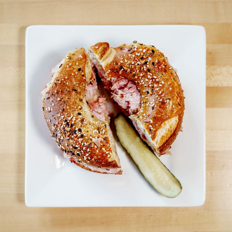Bagel Ham Cheese Sandwich photo