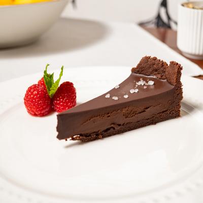Chocolate tarte, strawbeery