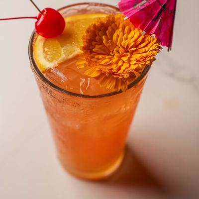 Vodka, peach schnapps, cranberry juice, orange juice.