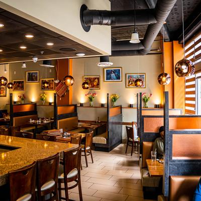 Interior, dining area.