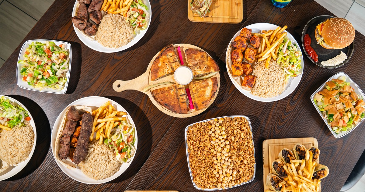 Table spread with various dishes