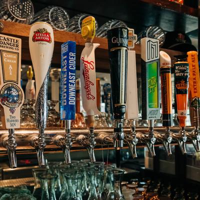 Beer taps in bar area